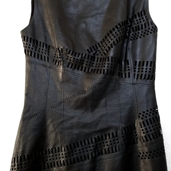 NEW | Bailey 44 Waterfall Faux Leather Dress Black - Picture 9 of 12